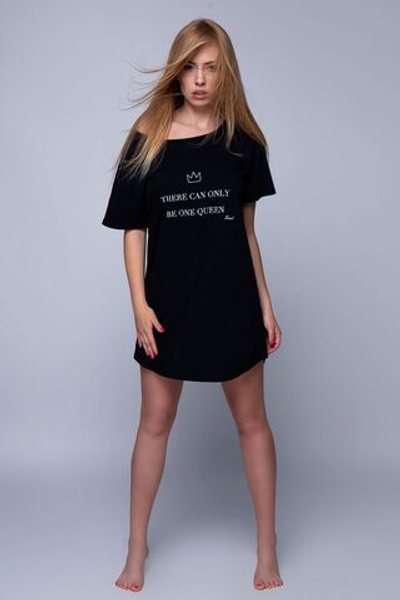 Коротенькая женская сорочка Celeste свободного кроя (Размер: S-M-L) (Цвет: черный)