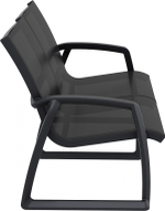 Диван пластиковый двухместный Siesta Contract Pacific Lounge, черный