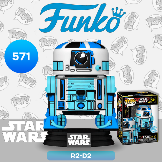 Фигурка Funko POP! Bobble Star Wars Retro Series R2-D2 (Exc) (571) 66625 / Фигурка Фанко ПОП! по мотивам вселенной "Звездные войны", R2-D2
