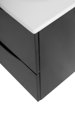 Тумба с раковиной подвесная BelBagno MARINO-CER-MINI-500-2C-SO-NL-P Nero Lucido, раковина белая BB-8099-3-50