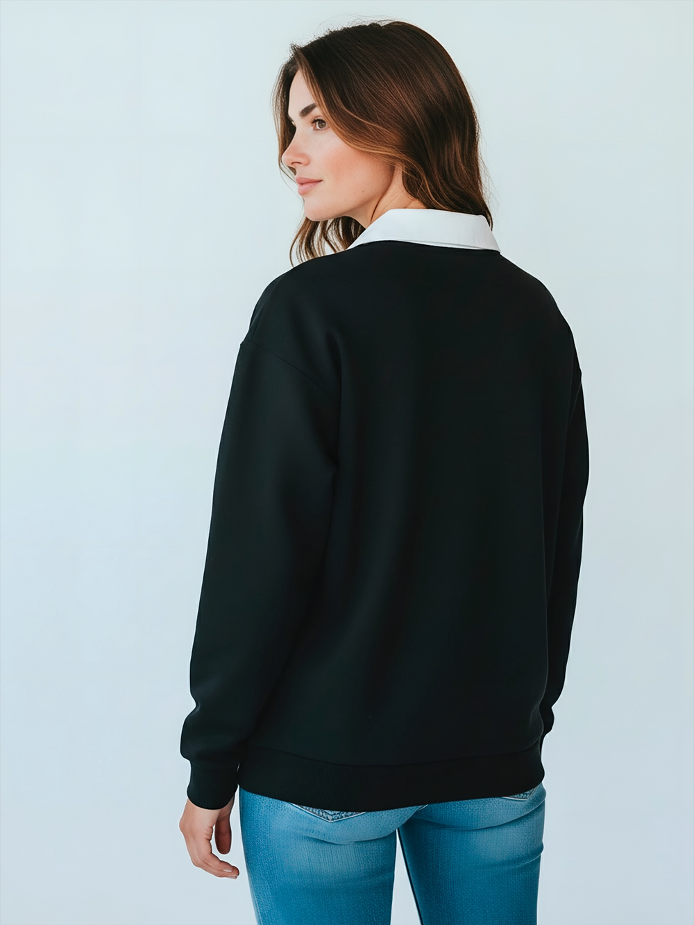 Джемпер с воротником поло