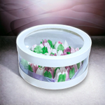 Коробка для тортов и пирожных ТУБУС с прозрачной крышкой диам.240мм выс.100мм (белая) НОВЫЙ ДИЗАЙН