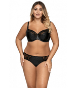 Бюстгальтер с мягкими чашками с цветочным орнаментом (Размер: 75D) (Цвет: черный)