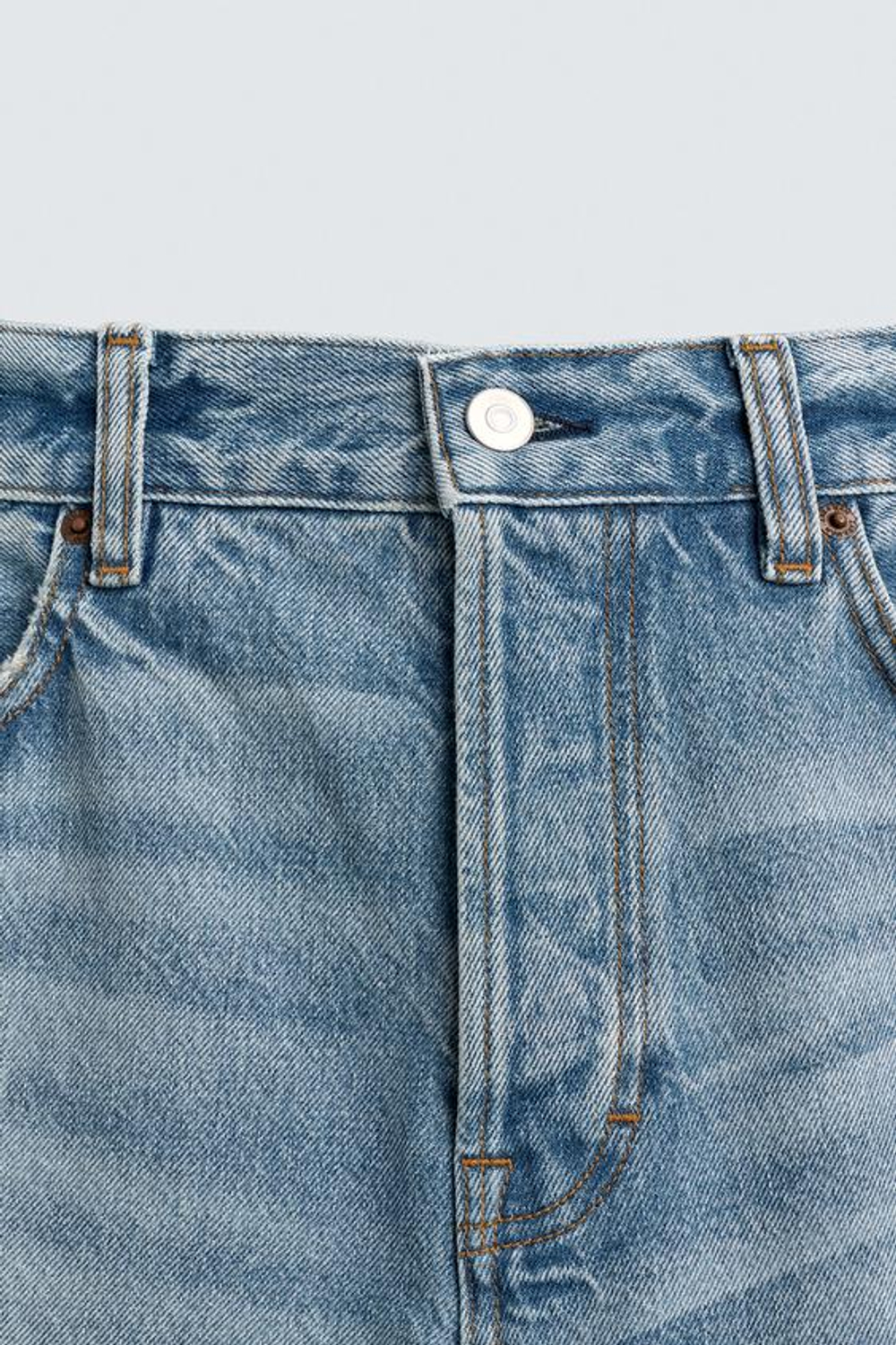 ZARA ДЖИНСЫ RELAXED FIT, ГОЛУБОЙ