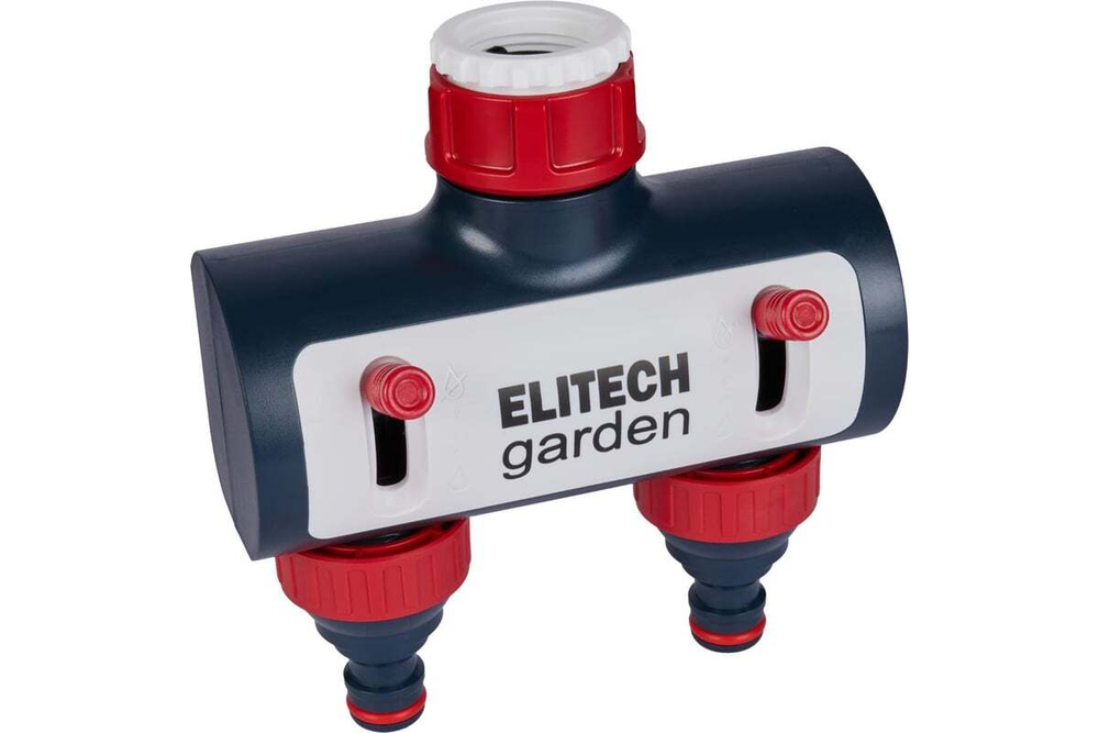 Распределитель потоков 2-х канальный премиум с переходниками 3/4” и 1” HF 003 Garden Elitech 206027