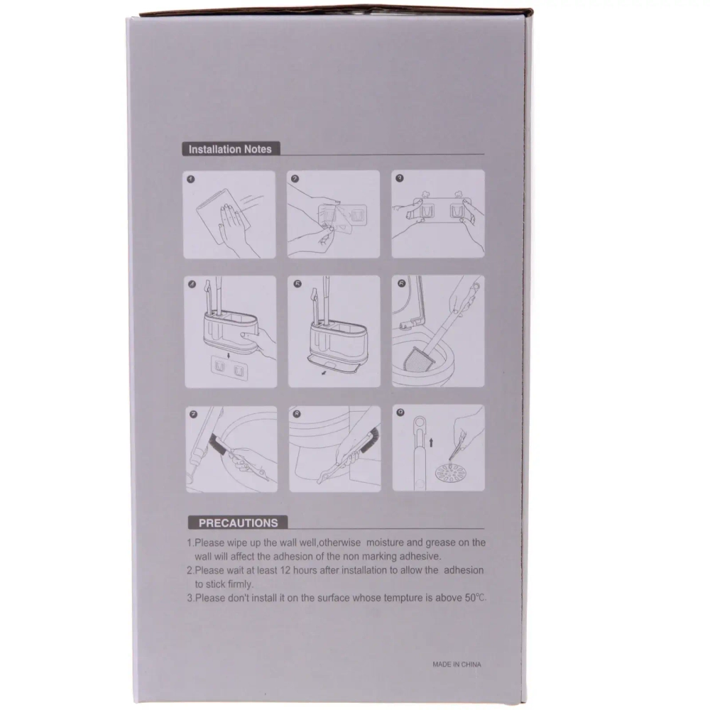 Ерш с креплением на стену «Стиль» 40 см, силиконовая щетка 8626