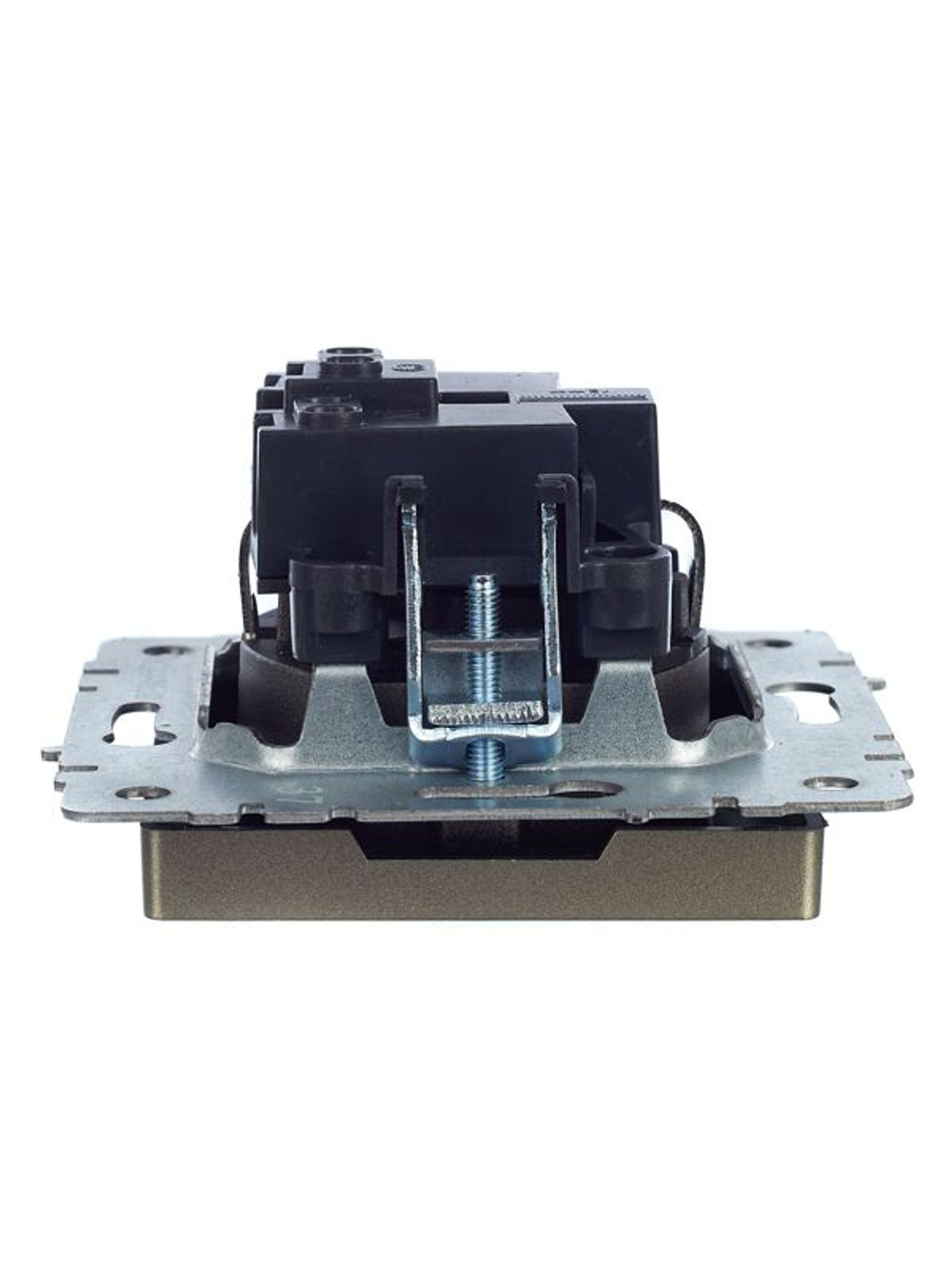Розетка BRITE РС14-1-0-БрШ 16А с заземл. защ. шторки механизм шампань IEK BR-R14-16-K37