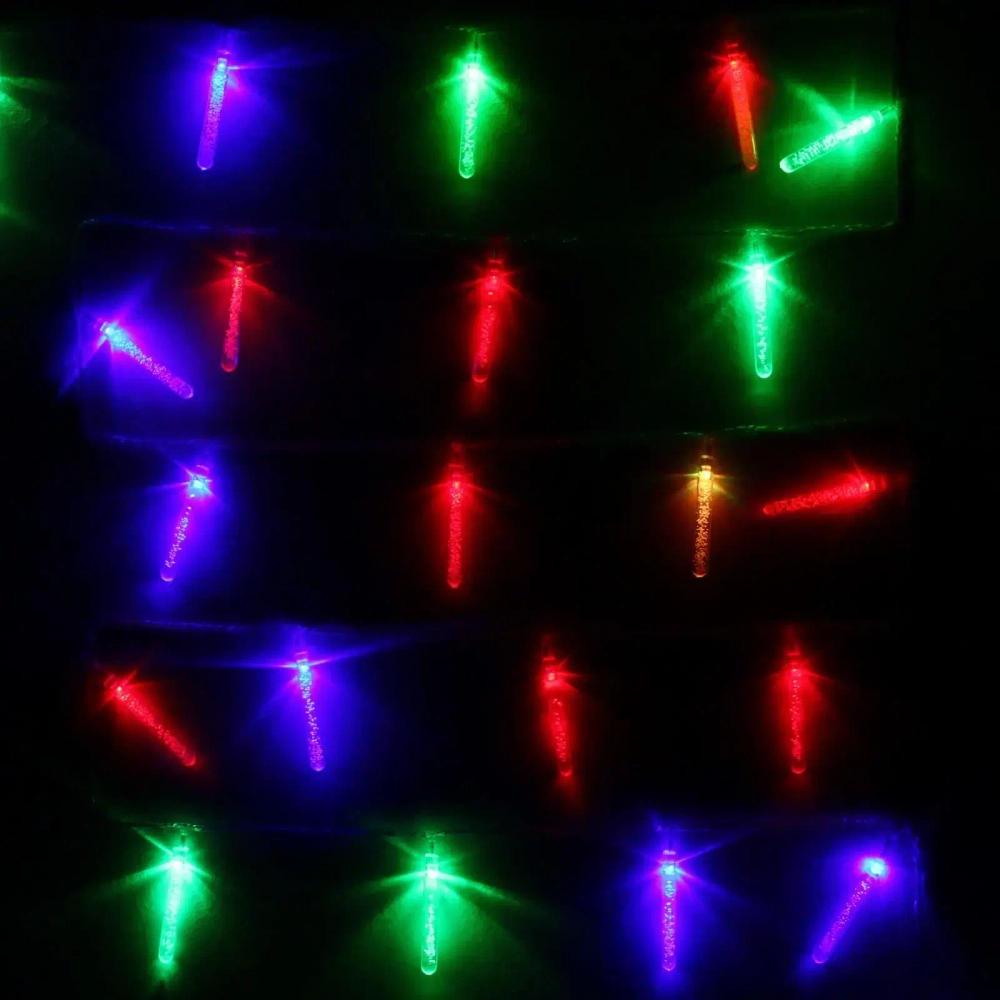 Гирлянда для дома 4,0 м 20 ламп LED с насадками ЛЬДИНКА, прозрач.пров., авторежим.,IP-20 RG/RB (возможность соединения)