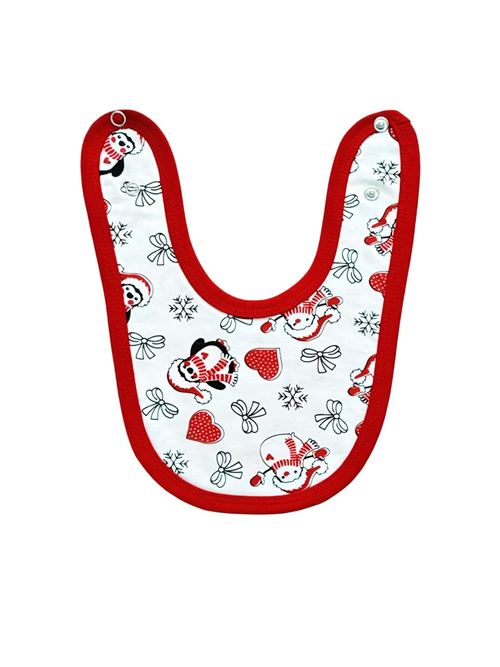 Двусторонний нагрудник Пингвинчики (0-12 мес)