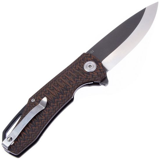 Складной нож REPTILIAN "Скутум-04" c клинком из стали D2, рукоять G10 / алюминий