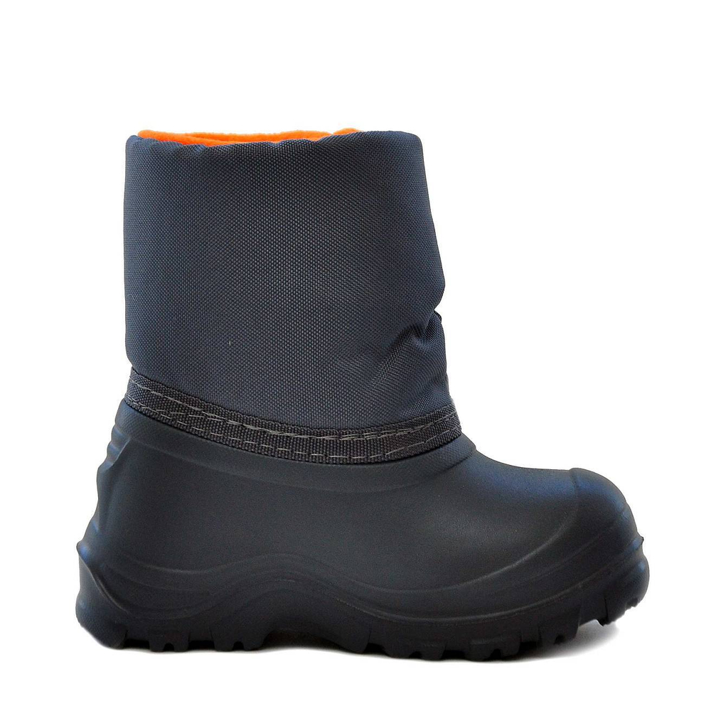 Сапоги школьные Nordman Joy комбинированные на липучке, Оранжевый/Серый