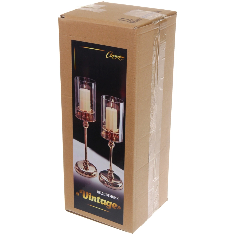 Подсвечник «VINTAGE» 35*12*12 см, Золото