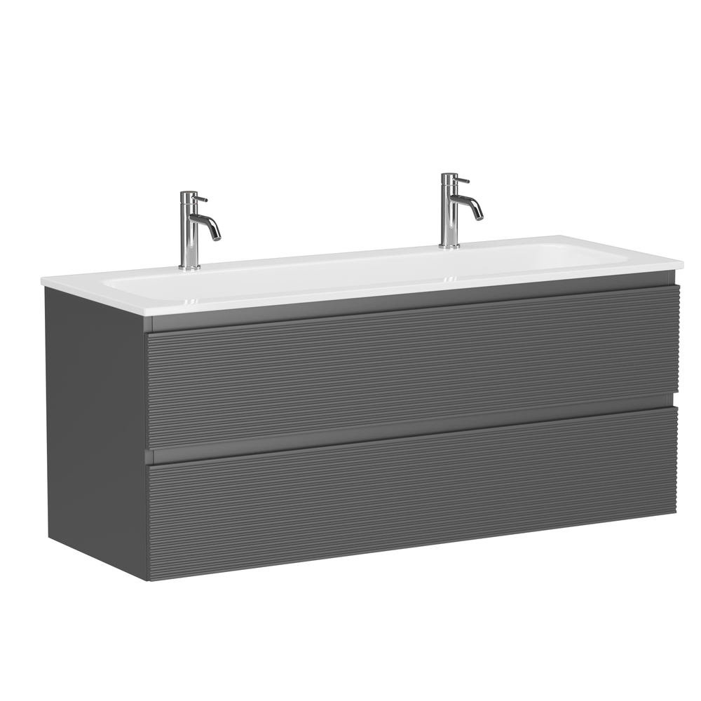 Тумба подвесная под раковину Sancos Folk, Grey soft 1195х445х500