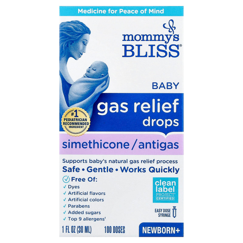 Mommy's Bliss, детские капли от газообразования, для новорождённых, 30 мл (1 жидк. унция)