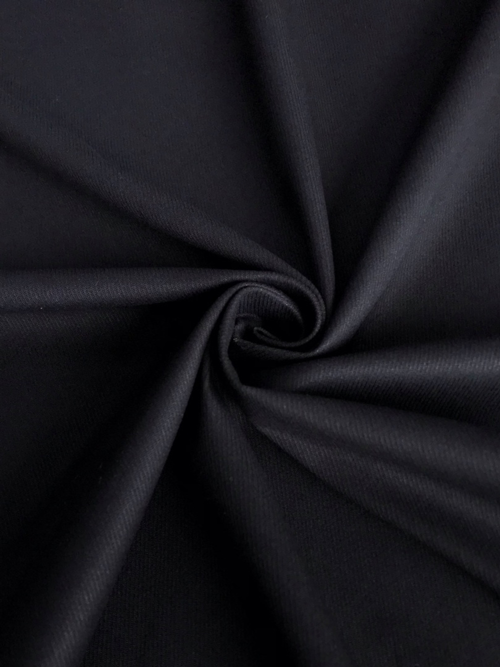 Коттон однот брючный, черный twill satin