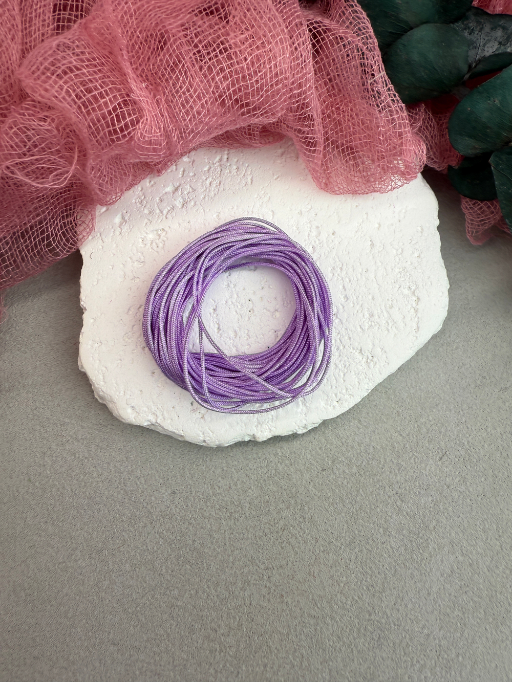 Шнур для плетения браслетов 0,8 мм, Фиалка (5 м)