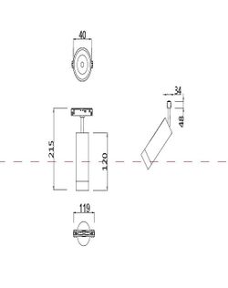 Светильник на штанге Maytoni Focus LED TR019-2-7W4K-W
