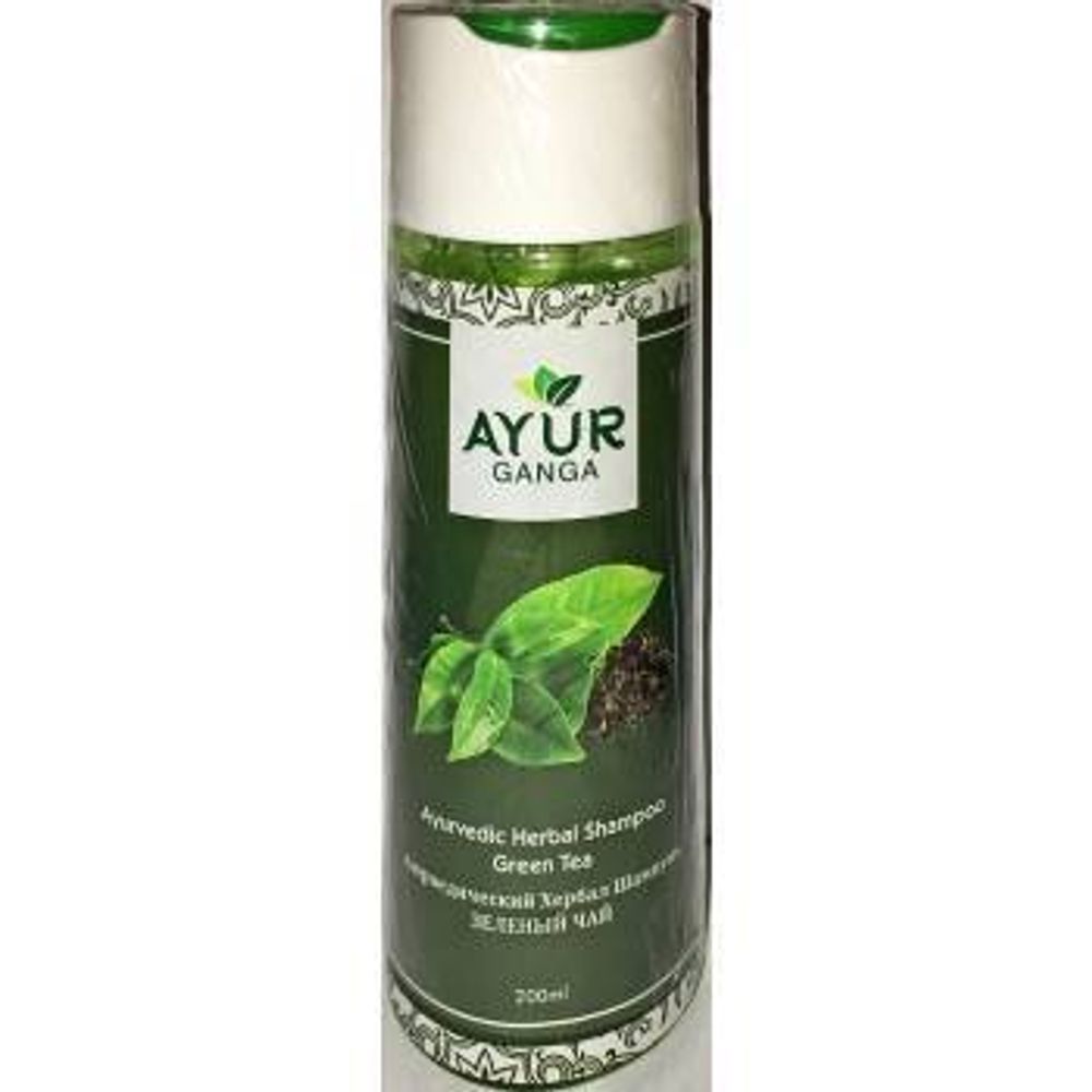 Шампунь Ayur Ganga Зеленый чай Ayurvedic Herbal 200 мл