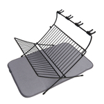 Сушилка для посуды c ковриком xdry серая