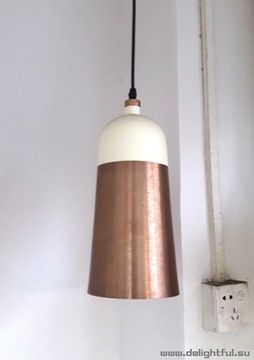 replica Innermost Glaze Pendant - Cream & Charcoal  ( tall )