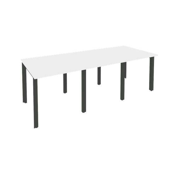 Onix Стол переговорный O.MP-PRG-3.0 Белый Бриллиант/Металл Антрацит 2340*980*750