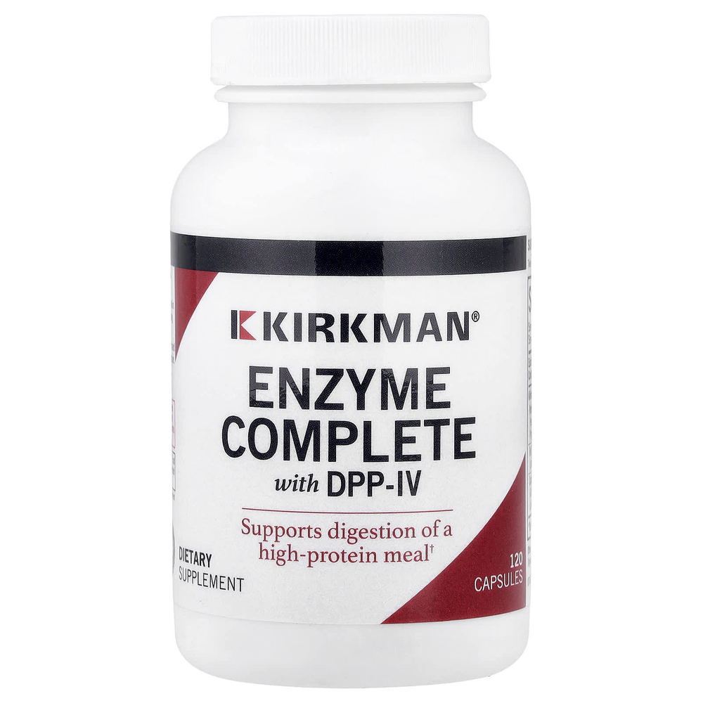 Kirkman Labs, комплекс ферментов с DPP-IV, 120 капсул