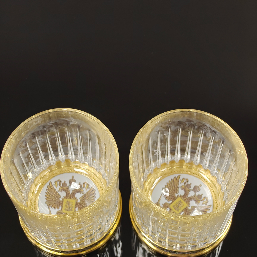 Набор бокалов для виски "Герб" (Златоуст УФ) в футляре