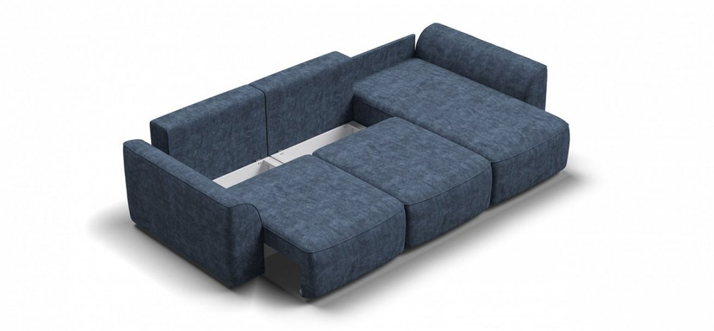 Угловой диван Кинг Велюр Роял синий