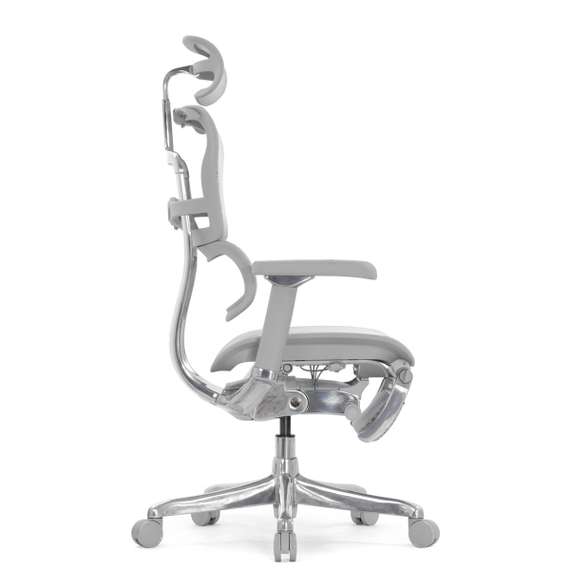 Кресло FALTO Ergohuman Elite 2 с подножкой ( серый каркас /сетка светлаяT-168-B2 Natural)