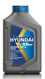 HYUNDAI 1011003 XTeer Diesel Ultra  SN/CF-5 W30 1L *12 шт (Корея) синт. моторное масло