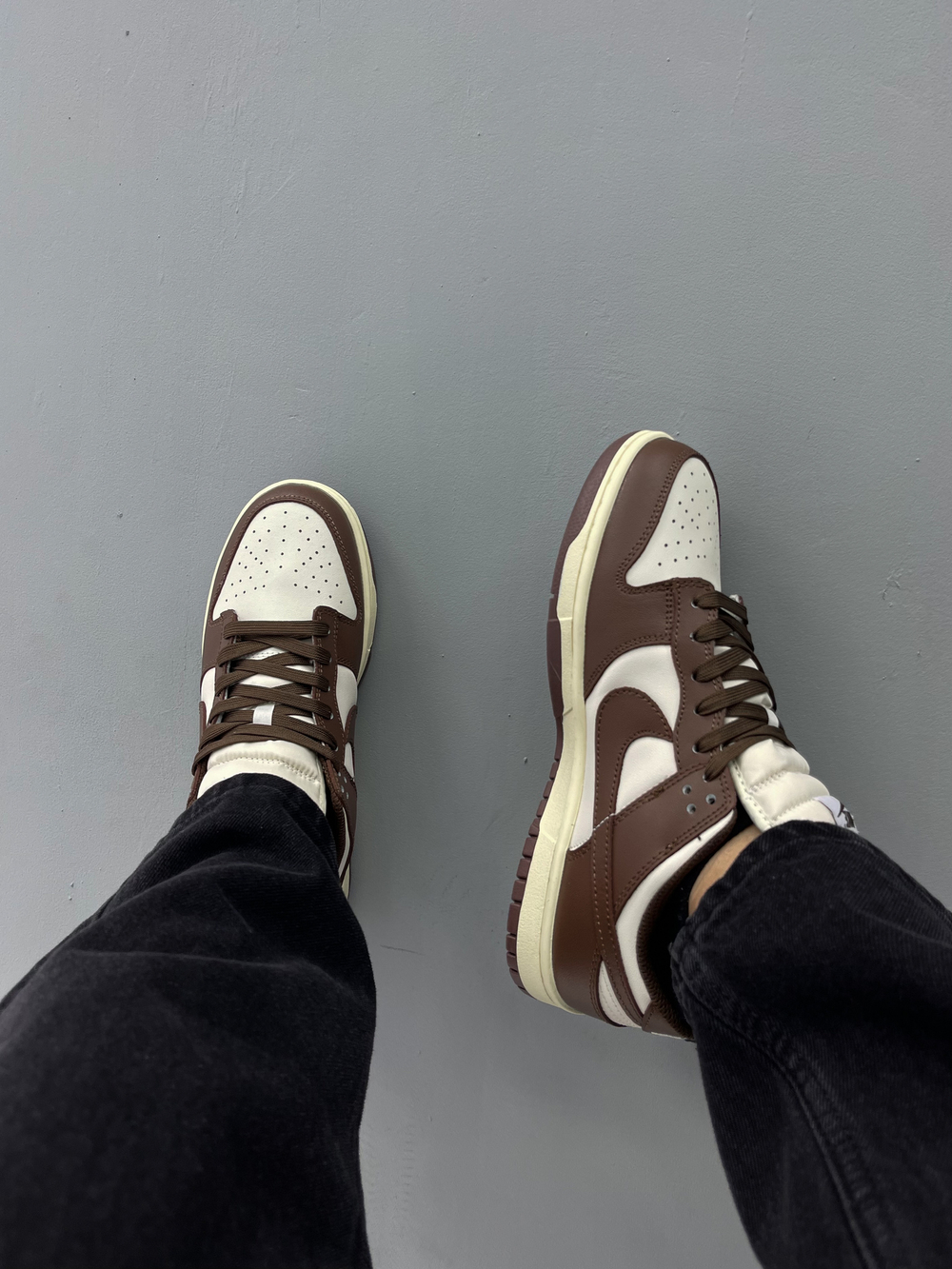 Кроссовки Nike Dunk Low #A5532 (бел.-кор.)