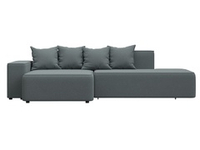 Диван угловой Лига-079 угол левый РОГОЖКА Амур 07 серый