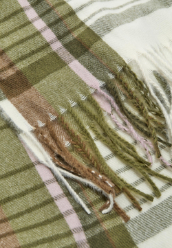 STRADIVARIUS Контрастный клетчатый шарф, хаки