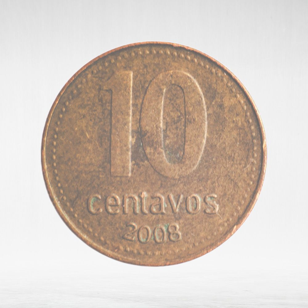 Argentina, 10 Centavos, 2008, VF