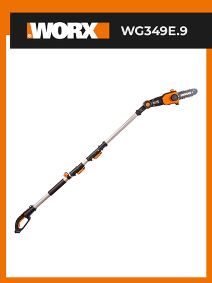 Цепная пила аккумуляторная телескопическая WORX WG349E.9
