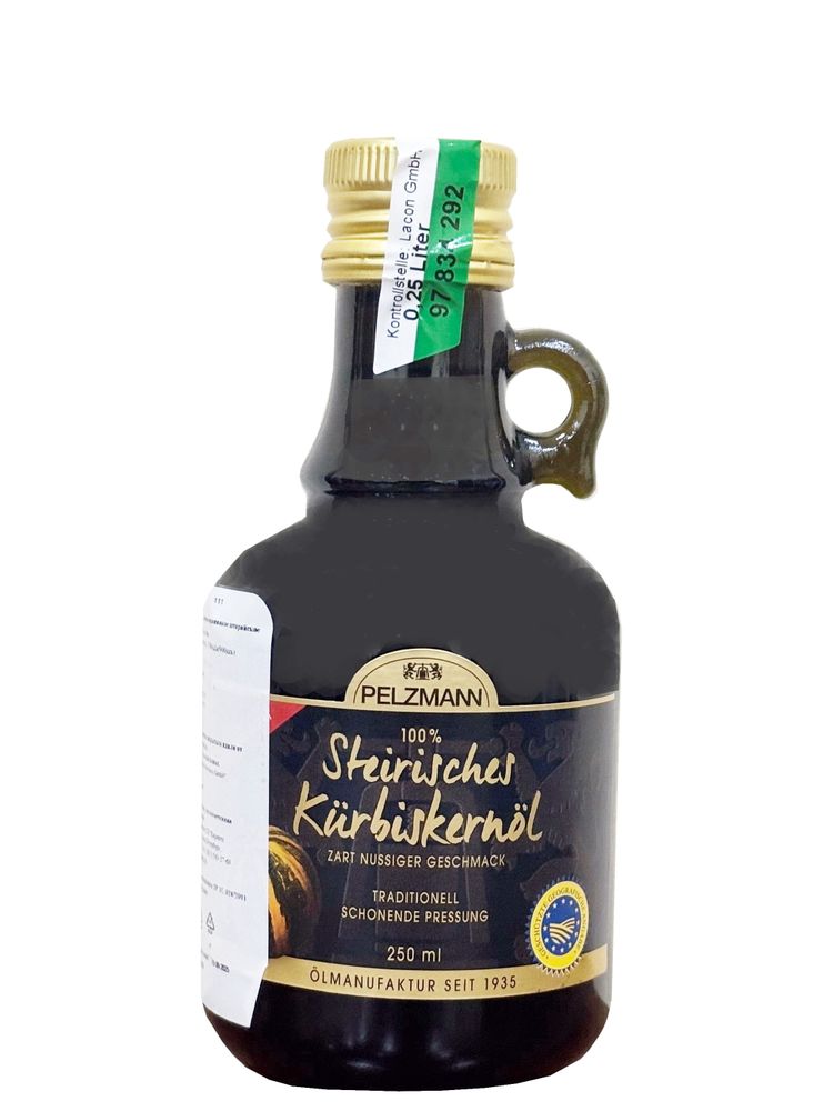 250 мл Масло Pelzmann Kurbiskernol кувшин из семечек штирийской тыквы, нерафинированное