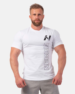 Мужская футболка Vertical Logo NEBBIA T-shirt 293 White