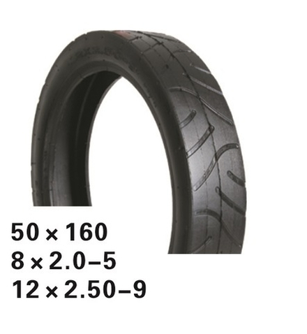 Покрышка .50 x 160 09-500202 ВЕЛОСИПЕДНАЯ (до 2 Bar) слик черная HOTA SALE