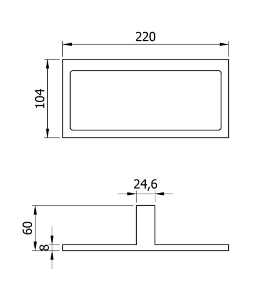 Полотенцедержатель 220 мм нерж. сталь CORINTO 16930.N чёрный
