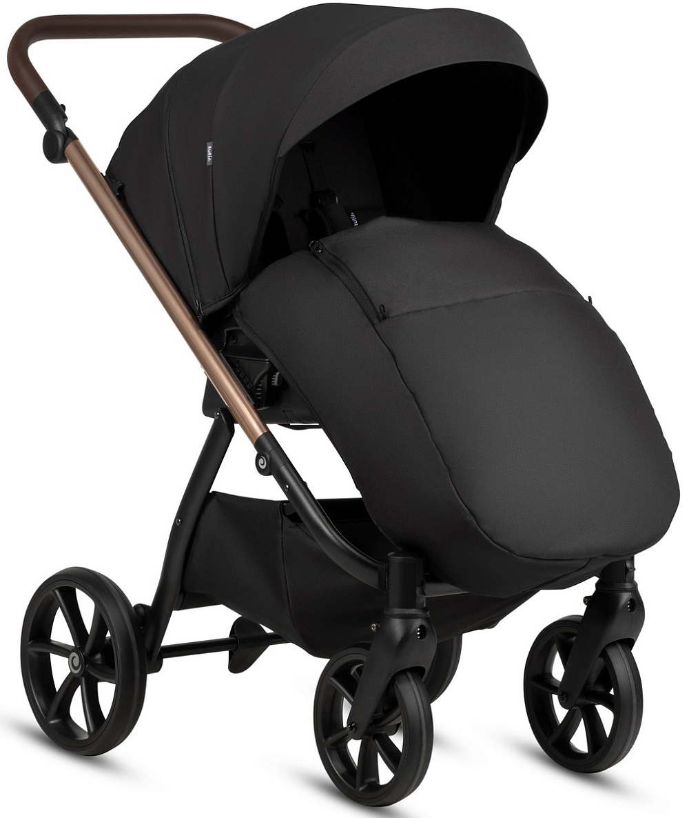 Детская коляска Tutis Leo 3 Plus 4 в 1 с автокреслом Beno Beige и базой 1582201 Black