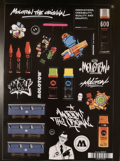 Лист с наклейками Molotow B 26 наклеек на листе