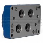 G174/01 - Стальная плита для монтажа клапанов типоразмера Ду16, стандарт ISO 4401-07 / CETOP07