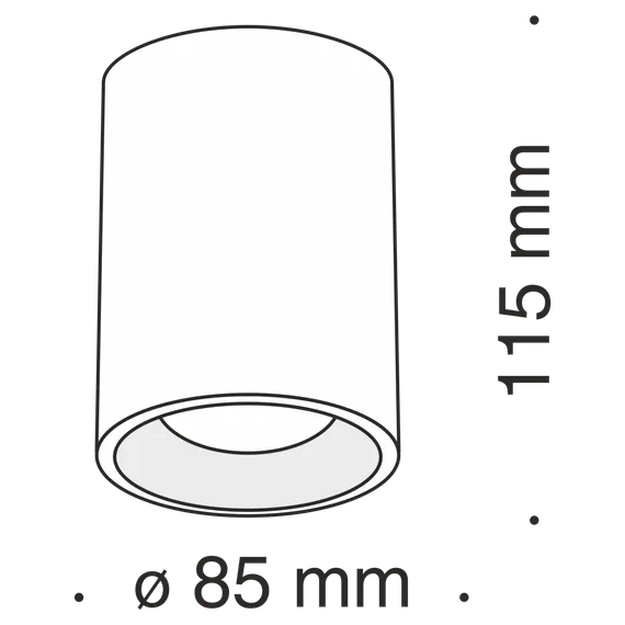 Потолочный светильник Изящность / Slim 1*GU10 10 Вт Technical c012cl-01b