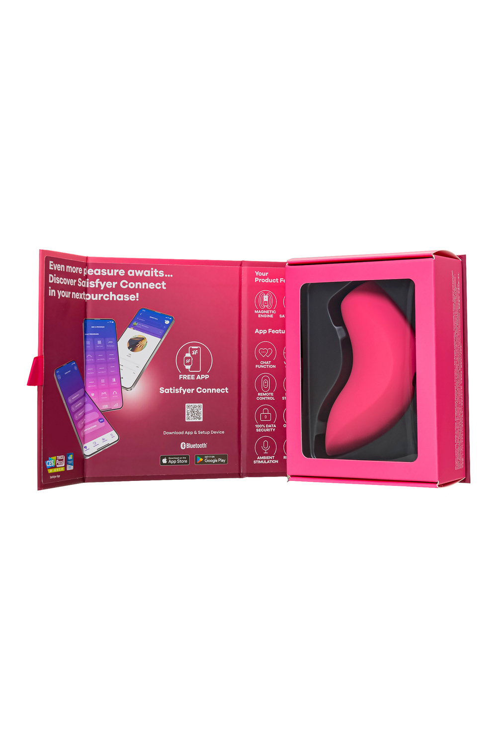 Вакуумный стимулятор Magnetic Deep Pulse розовый