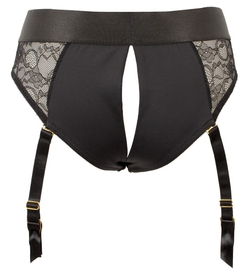 Черный женский страпон Strap-on Set: трусики и насадка