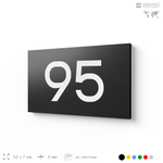 Табличка с номером 95 на дверь квартиры, для офиса, кабинета, аудитории, склада, черная 120х70 мм, Айдентика Технолоджи