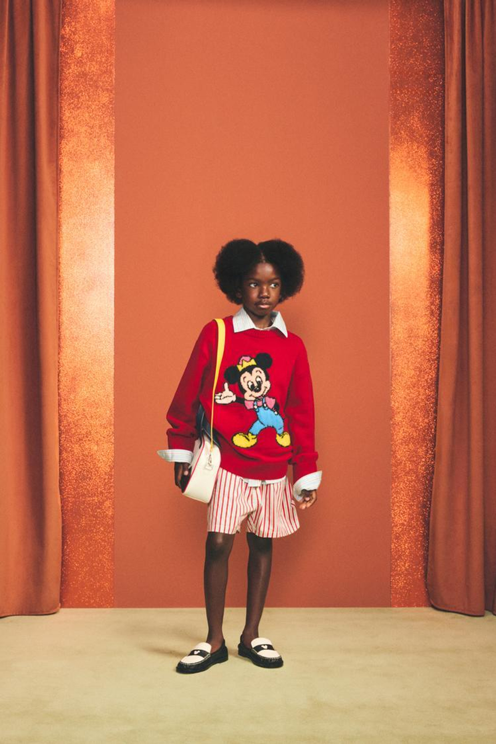 ZARA X DISNEY ПОПЛИНОВЫЕ ТРУСЫ-БОКСЕРЫ В ПОЛОСКУ, КРАСНЫЙ