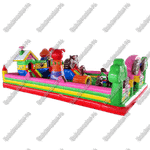 Детский надувной батут-горка "Маша и медведи" 14*13 м