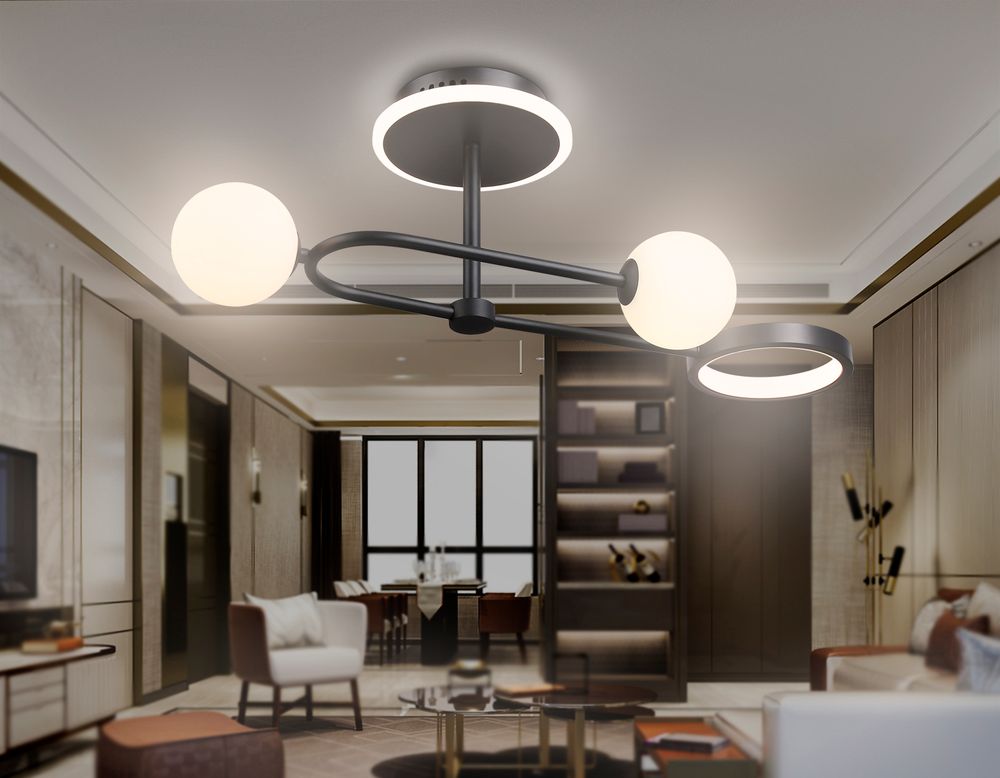 Ambrella Потолочный светодиодный светильник со сменной лампой и пультом управления LineTech FL66223