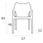 Кресло пластиковое Siesta Contract Diva, темно-серый